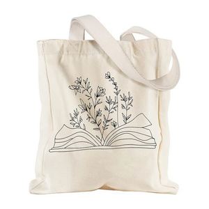กระเป๋าผ้าแคนวาสลายดอกไม้สำหรับผู้หญิง รุ่นปี 2024 ดีไซน์เนอร์  แบบมีช่องใส่ของ  รีไซเคิลได้ เป็นมิตรต่อสิ่งแวดล้อม เหมาะสำหรับใส่หนังสือหรือของขวัญ - Product Image 1
