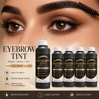 Spray Teintant Sourcils pour Henné à l'Aérographe, Gel Teintant Sourcils Waterproof Végétalien Marque Privée