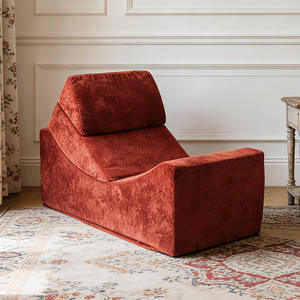 Sillón Flotante Plegable Han Doubao, Color Coral, de Tela y Esponja, para Sala de Estar, Niños y Adultos - Product Image 1