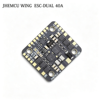 JHEMCU WING ESC-DUAL 40A BLHELI_S 2in1 ESC 2-6S LiPo avec BEC intégré et ampèremètre pour avion RC à double moteur à aile fixe