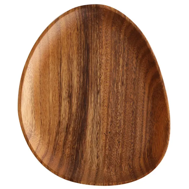 Piatto in Teak irregolare ovale creativo giapponese piatti in legno di Acacia Set piatti vassoio da portata in Acacia vassoio in legno caldo di alta qualità