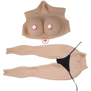 Nhân Tạo Cuerpo Silicona Hombre Bộ Ngực Giả Phụ Nữ Lớn Tits Với Âm Đạo False Ống Crossdresser Transvestite Ladyboy