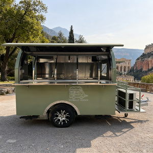 OEM Mobile Kiosk Towable Food Trailer Fully Equipped Ice Cream <b>Cart</b> with Aluminum Fiberglass Construction for Snack Food Chips - Product Image 2
