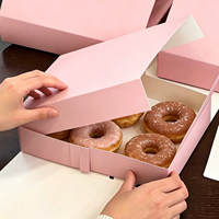Caja Portátil Rosa de Materiales Reciclados, Diseño Especial de Fábrica, Sellado Fuerte, Logotipos Personalizables, Apta para Alimentos