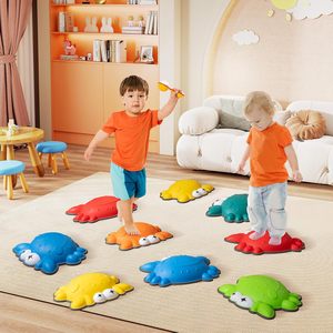 Pietre di Equilibrio Antiscivolo per Bambini dai 3 <span class=keywords><strong>Anni</strong></span> in Su, Percorsi a Ostacoli per <span class=keywords><strong>Giochi</strong></span> di Coordinazione, Giocattoli Sensoriali Impilabili per Interni ed Esterni - Product Image 2