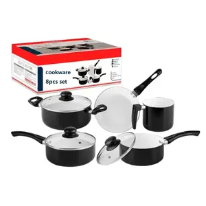Gốm Pan sứ men Pot Set đồ nấu nướng panela de cermica súp & chứng khoán chậu và chảo nấu ăn Set với cốc sữa