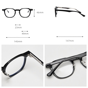 Gafas de Miopía Clásicas de Moda, Gafas de Lectura con Protección Anti Luz Azul, Montura Óptica Retro con Receta - Product Image 4