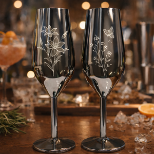 Elegante Juego de Vasos de Cóctel en Caja de Regalo, de Acero Inoxidable con Doble Pared Aislada, para Vino, Martini, Uso en Bar - Product Image 6