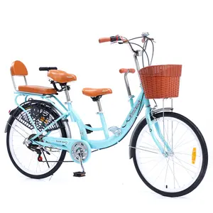 Hot Sale günstigen Preis Großhandel 3-Sitzer 2 Rad 3 Personen Straße Sightseeing Tandem Tourist Bike Fahrrad Fahrrad