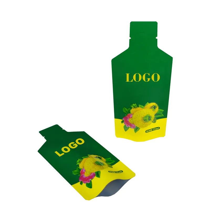 Özel baskılı Logo spor beslenme içecek ambalaj suyu enerji içecek emzik ambalaj çanta jel kılıfı
