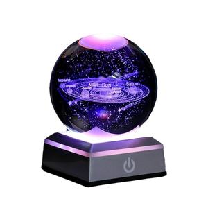 <span class=keywords><strong>Lampe</strong></span> d'ambiance LED boule de cristal sculptée 3D en forme de lune tactile pour chambre cadeau pour couples étudiants pile AAA/lumière cc - Product Image 5