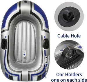 1-2 Person Durable Inflatable Boat - Premium Thick PVC Raft for River, Lake & Water Amusement (220Lbs Capacity) - Product Image 4