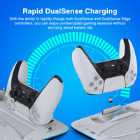 Honcam Station de charge pour éclairage RGB Station multifonctionnelle Ventilateur réglable à 3 niveaux Support de refroidissement fin