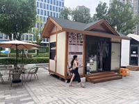 Cabane en bois mobile modulaire préfabriquée |   Maison conteneur - Kiosque alimentaire portable en plein air, stand de vente au détail
