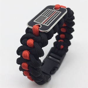 Grosir gelang tali payung bertahan hidup taktis uniseks bendera Amerika Serikat gelang Paracord 550 - Product Image 3