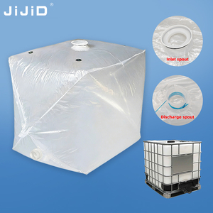 Sac de protection en plastique alimentaire JIJID pour conteneur IBC avec ports d'entrée et de sortie, doublure PE sans lavage pour conteneurs de 1000L - Product Image 2
