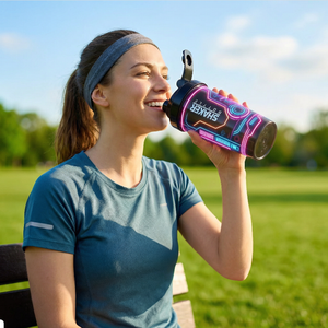 ขวดโปรตีน PP ขนาด 600 มล. พร้อมที่กรองสำหรับดื่มโดยตรง ปลอดภัยสำหรับเครื่องล้างจาน เหมาะสำหรับใช้ในยิมและกิจกรรมกลางแจ้ง (สำหรับทุกเพศ) - Product Image 2