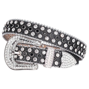 Sparkle Rhinestoneเข็มขัดสําหรับชายหญิงตะวันตก<span class=keywords><strong>เด็ก</strong></span>คริสตัลหนังเด็กเข็มขัดสําหรับกางเกงยีนส์ - Product Image 1