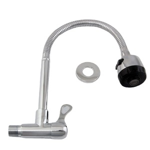 Grifo de cocina Crane Crown de montaje en pared, de agua fría, entrada de 20 mm, fácil instalación para fregadero, balcón, lavandería - Product Image 5