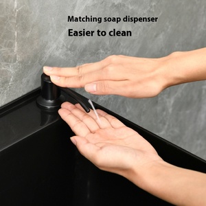 Lavabo Integrato Quadrato in Plastica dal Design Moderno, Lavandino Rinforzato per Uso Domestico, Ideale per il Bagno degli Animali e l'Uso in Balcone - Product Image 3