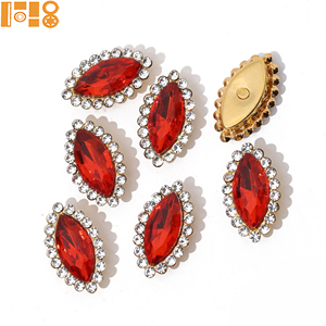 Nouveauté : Bordure en strass en cristal <span class=keywords><strong>marquise</strong></span> acrylique 5*10, strass cousus à la main, strass en vrac, accessoires de vêtements DIY, vente en gros - Product Image 6
