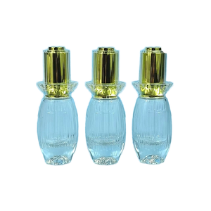 30ml Tinh Chất thủy tinh tròn & Chai tinh dầu với đáy dày sọc thiết kế bơm phun sậy khuếch tán Mỹ phẩm sử dụng - Product Image 1