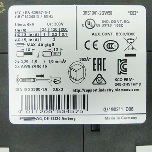 1plc ชิ้นส่วนใหม่เอี่ยมของแท้ 3RS1041-2GW50 รีเลย์ตรวจสอบอุณหภูมิ E03 - Product Image 3