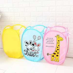 Collapsible Laundry Basket Cartoon Mesh Foldable Clothes Storage Organizer For Kids And Home Use - Product Image 3