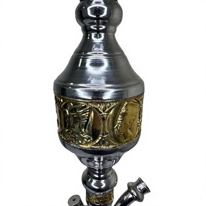 Authentic Handcrafted Khalil Maamoon Hookah - Solid Brass Core Ice General <b>1</b>-Level 35 <b>Inch</b> (88.9 cm) Full Set - Product Image 6
