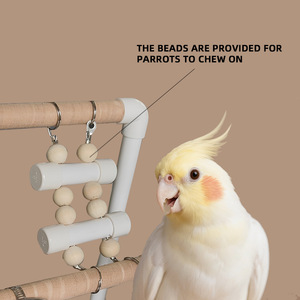 Çok Fonksiyonlu Üç Katlı Büyük Papağan <span class=keywords><strong>Stand</strong></span>ı, Papağan Oyuncakları, Yemlikler ve Kuş Salıncakları İçerir, <span class=keywords><strong>PVC</strong></span> Papağan Tünek <span class=keywords><strong>Stand</strong></span>ı - Product Image 5