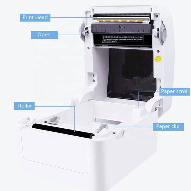 Xprinter XP-410B Direct Thermal Barcode Printer Adhesive Stickers Printer for Logistic 4x6 Shipping Label Printers