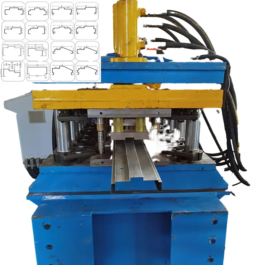 ماكينة تشكيل لفافة معدنية بمقاس خفيف لإطار باب السحاب، ماكينة صنع إطار باب معدني أوتوماتيكية بالكامل