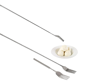 ช้อนส้อม-ขยายได้ถึง25.6นิ้วยืดได้สำหรับบาร์บีคิวส้อมอาหารเย็นส้อมผลไม้ขนมยาว - Product Image 3