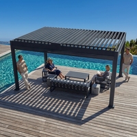 Pergola Bioclimatique Moderne en Aluminium à Lames Orientables et Gazebo de Jardin 2025 – Grande Vente, Tailles Personnalisables