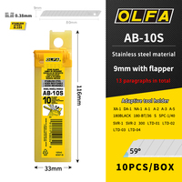 OLFA Matériau en acier inoxydable Avec une lame pliante AB-10S Couteau utilitaire Lame de 9mm