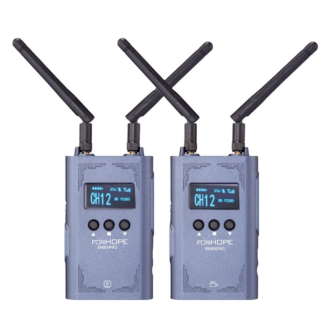 FORHOPE XM800PRO 800FT Wireless Transmission System Audio Transmitter OLED Screen for Camera Photo Studio Photography Phone