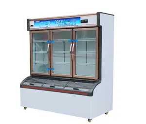 Kühl vitrine Gewerbliche Gefrier schränke Restaurant ausrüstung für Bestell nahrungsmittel