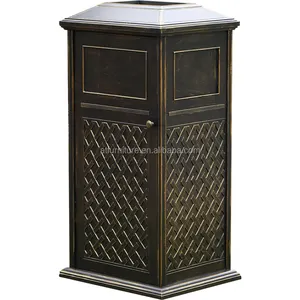Outdoor Garden Public Patio Aluminum Waste bin Garbage bin
