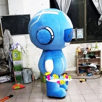 Kostum Maskot Robot Biru Raksasa Populer yang Dapat Disesuaikan, Kostum Pesta Dewasa Maskot Robot Biru yang Dapat Diisi Angin