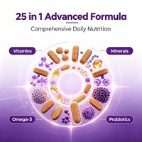 Complément multivitaminé 25-en-1 pour chiens sous forme de bouchées molles avec glucosamine, chondroïtine, MSM, oméga-3 et probiotiques pour la peau, le pelage, la digestion et le soutien immunitaire