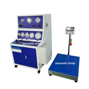 Automatische pneumatische Hochdruck-Stickstoff-FM200-Feuerlöscher-Füllmaschine mit elektronischer Präzisions waage - Product Image 1