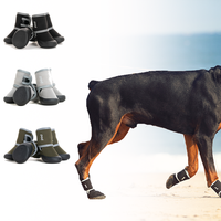 JIANBO 1PET chaussures pour chiens antidérapantes à motif solide coussinets de protection des pattes imperméables avec chaussures et chaussettes mignonnes de style classique pour animaux de compagnie