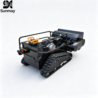 Grande tondeuse robot auto-propulsée à chenilles, hydraulique intégrale, télécommandée, à essence, pour pelouse, DIY, efficace et robuste