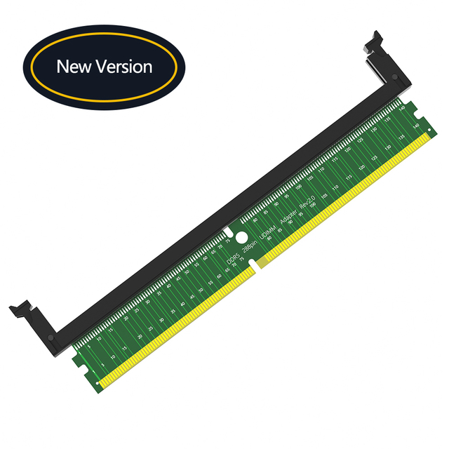 TISHRIC DDR5 U-DIMM 288Pin to SO DDR5 RAM Slot Adapter Test Protection Card with Short Latch