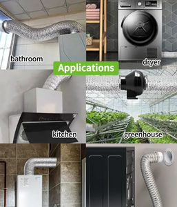 Tùy chỉnh 25ft 50ft linh hoạt Duct tất cả các kích cỡ Flex Duct cách điện Vải Ống - Product Image 5