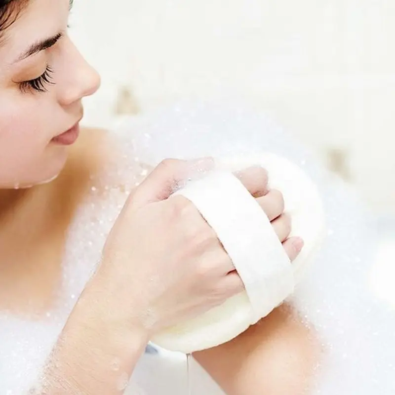 100% Natural Loofah Sponge Scrubber Customized Exfoliating Bath Spa Loofah Pads Set