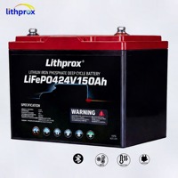 Batterie LiFePO4 Chauffante 24V 150AH Grade A en Vrac 6000+ Cycles Profonds Marine Bluetooth Smart BMS Prise Anderson CE RoHS IP67 OEM ODM