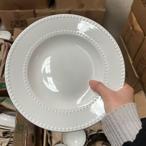 Vaisselle de mariage en porcelaine blanche - Bols, assiettes et plats minimalistes compatibles lave-vaisselle - Vente en gros directe d'usine - Product Image 2