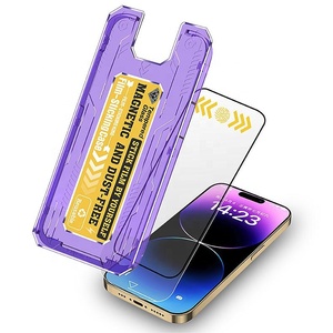 Bloqueo de luz azul anti Peek Stealth HD teléfono celular película protectora de pantalla de vidrio templado con kit de fácil instalación - Product Image 2
