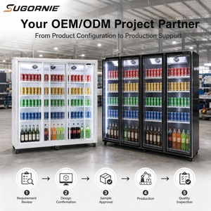 <span class=keywords><strong>Frigorifero</strong></span> Commerciale OEM con <span class=keywords><strong>Doppia</strong></span> Porta in Vetro per Bevande, Espositore Verticale per Birra e Bevande da Supermercato - Product Image 5